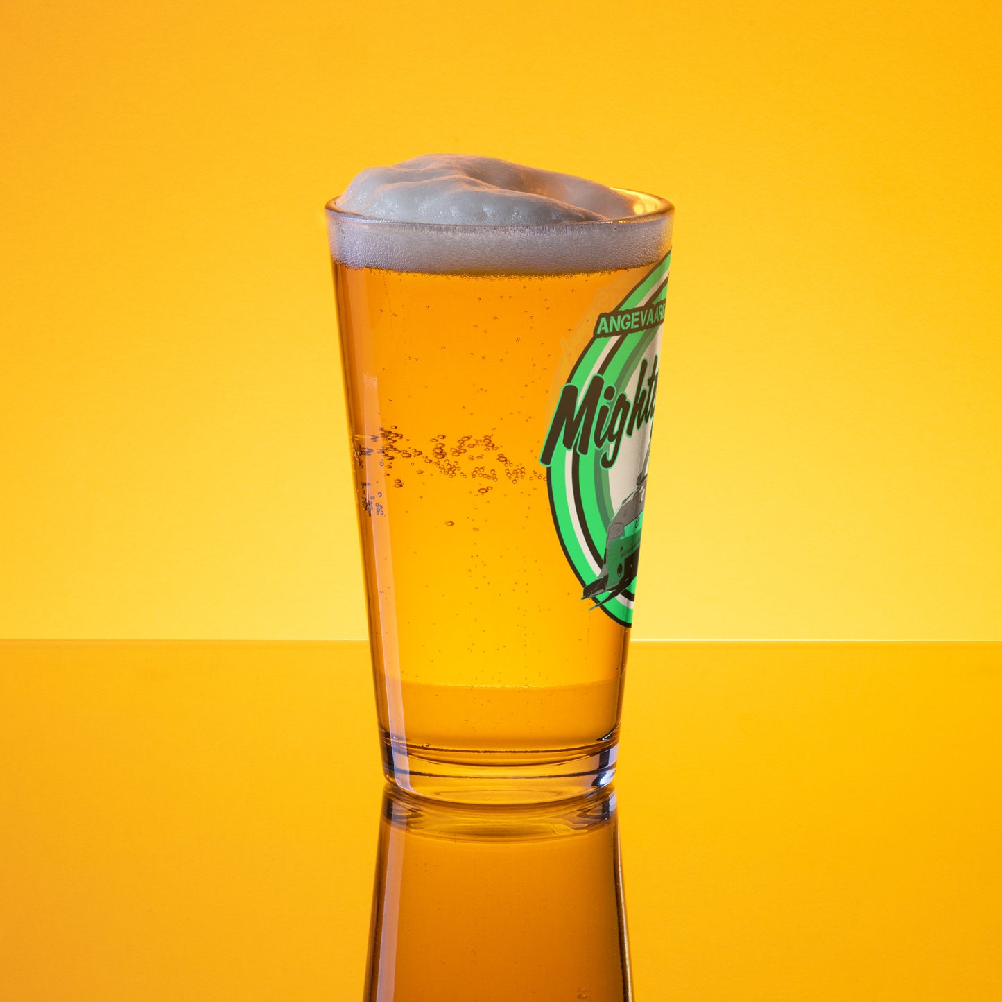 Angevaare Motorsport Mighty Miata Shaker pint glass