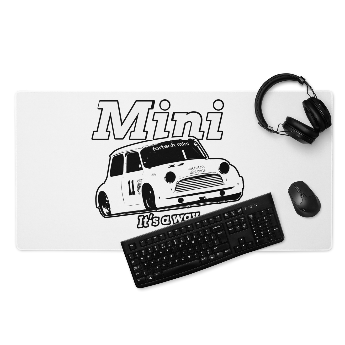 Mini, It's a way of LIFE monochromatic gaming mouse pad