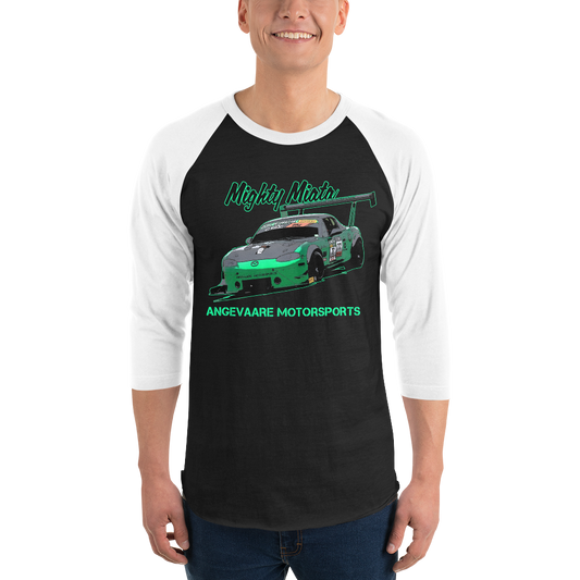 Mighty Miata 3/4 sleeve raglan shirt