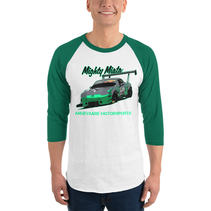 Mighty Miata 3/4 sleeve raglan shirt