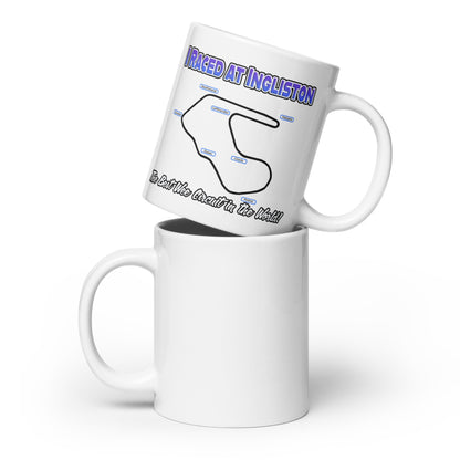 Raced At Ingliston - White glossy mug