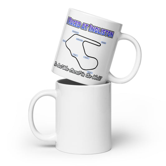 Raced At Ingliston - White glossy mug